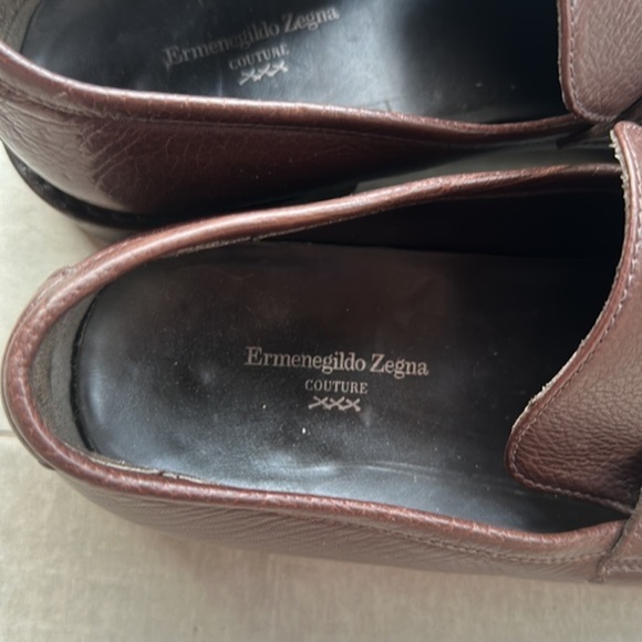 Ermenegildo Zegna Couture XXX Men’s Leather Loafers - 8 - Picture 4 of 5